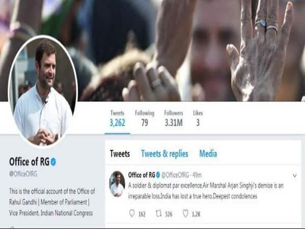 Rahul Gandhi does it again, terms Marshal of IAF Arjan Singh Air Marshal