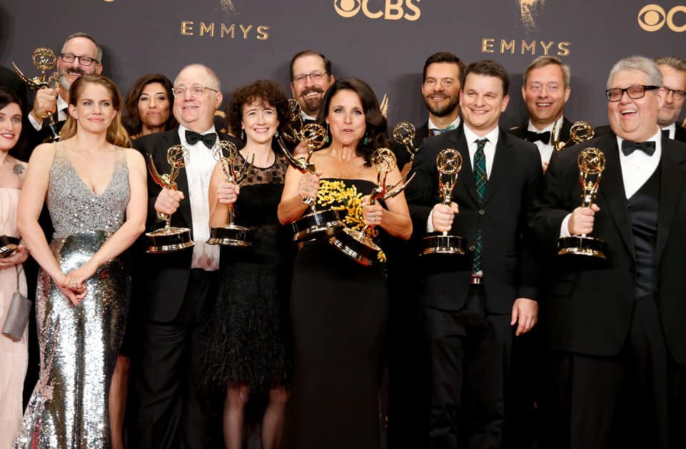 Hollywood`s elite gathered on Sunday as television`s glittering Emmys took place in Los Angeles.