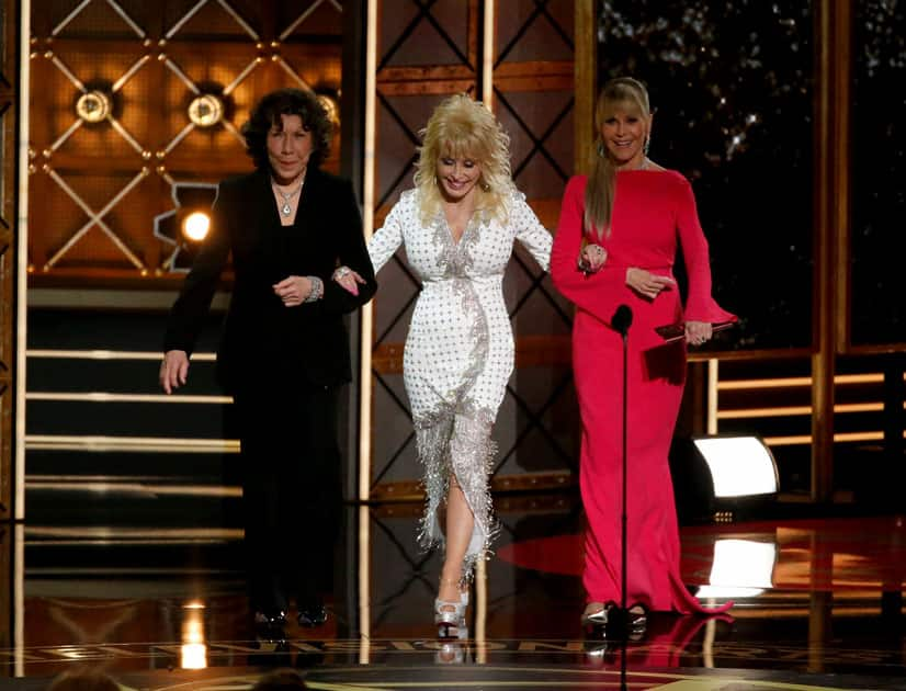 Hollywood`s elite gathered on Sunday as television`s glittering Emmys took place in Los Angeles.