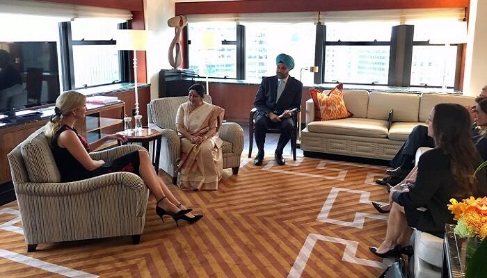 Ivanka Trump meets Sushma Swaraj, calls her charismatic Foreign Minister