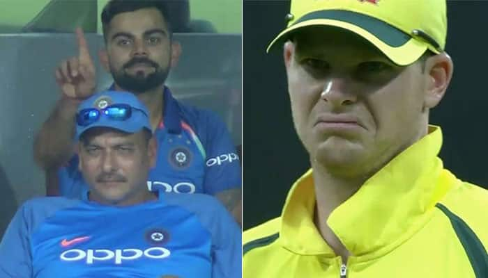 Watch: Virat Kohli mocks Steve Smith from dressing room over failed DRS referral