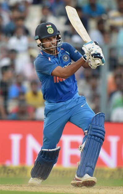 India's B Kumar in action during the 2nd ODI cricket match against Australia at Eden Garden in Kolkata. India's B Kumar in action during the 2nd ODI cricket match against Australia at Eden Garden in Kolkata.