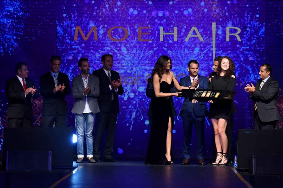 Actress Sushmita Sen at the launch of a hair care brand in New Delhi Actress Sushmita Sen at the launch of a hair care brand in New Delhi