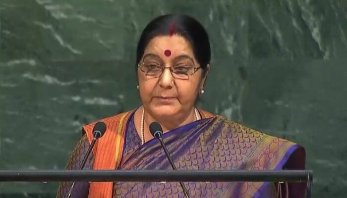 We built IITs, IIMs, Pak created Lashkar, Jaish: Sushma at UNGA 