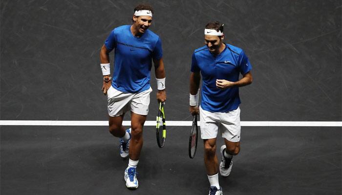 Rafael Nadal, Roger Federer claim first doubles win at Laver Cup