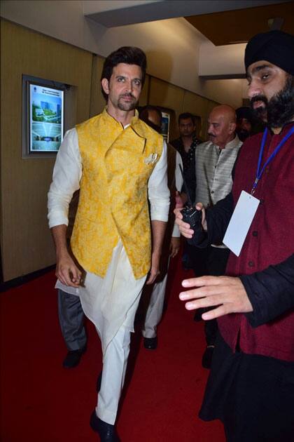 Actor Hrithik Roshan during the celebration of Basanti Chola Diwas - 100th Birth Anniversary Of Bhagat Singh in Mumbai.