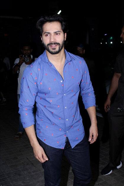 Actor Varun Dhawan during the special screening of film 