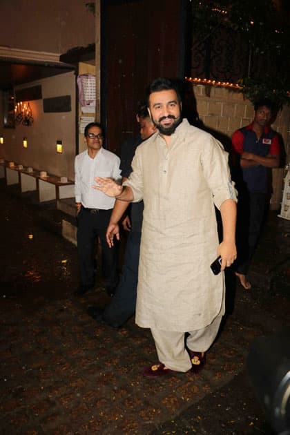 Businessman Raj Kundra during the celebration of 