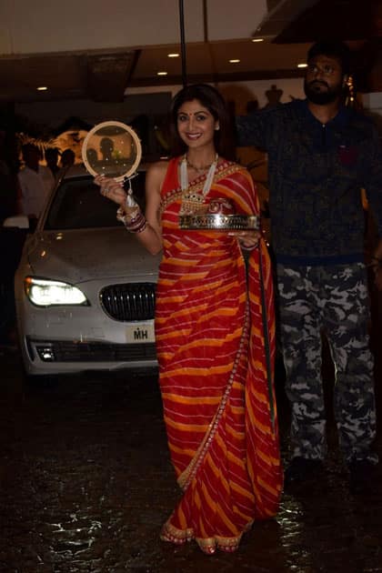 Actress Shilpa Shetty Kundra during the celebration of 