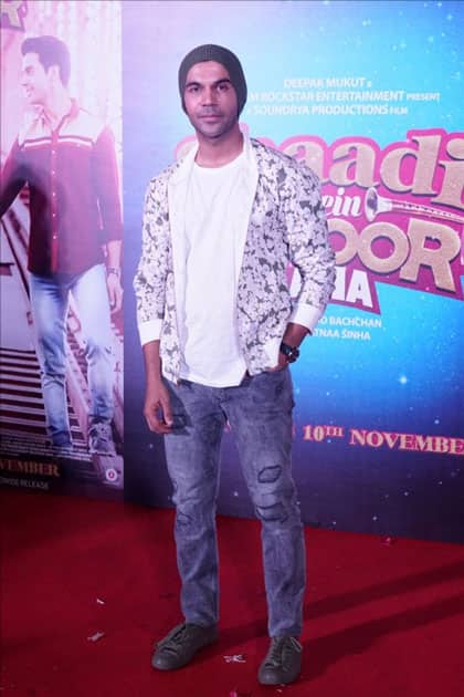 Actor Rajkummar Rao during the trailer launch of their upcoming film 