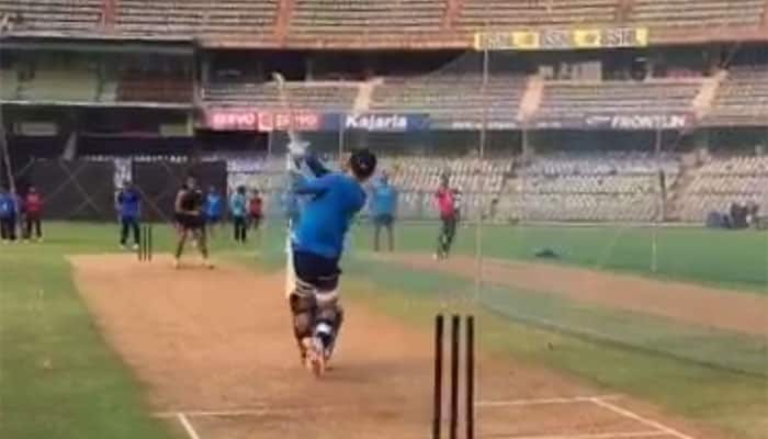 Watch: MS Dhoni reminds 2011 World Cup winning six with monster hit at Wankhede Stadium