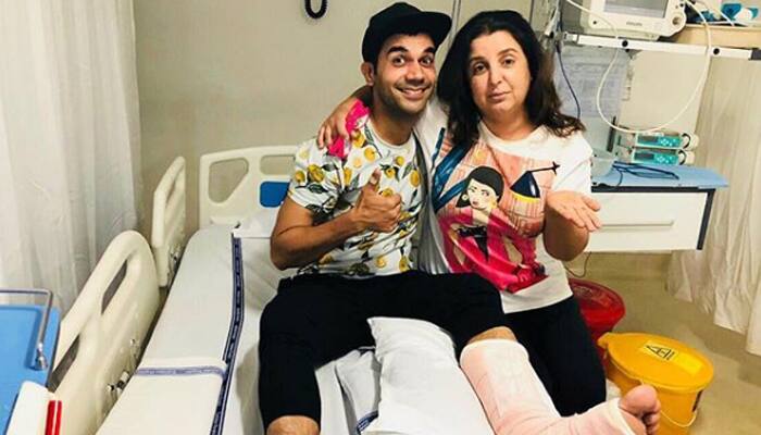 Rajkummar Rao promotes Shaadi Mein Zaroor Aana with fractured leg