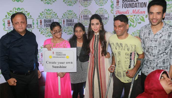 Karisma Kapoor, Tusshar Kapoor celebrate Diwali Milan with special kids