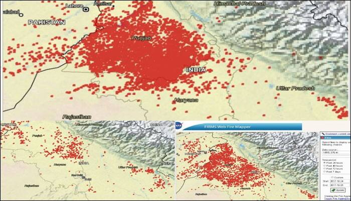 Delhi air filled with smoke as crop burning increases