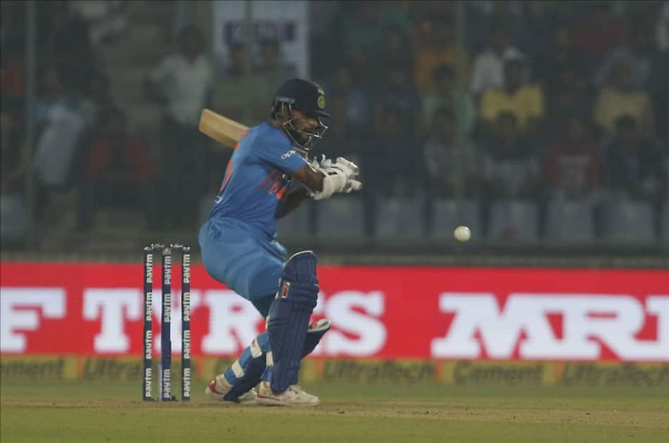 Shikhar Dhawan of India in action during the first T20 match between India and New Zealand at Feroz Shah Kotla stadium in New Delhi.