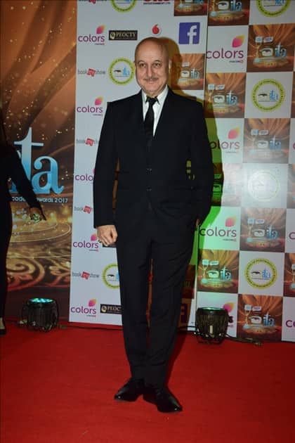 Actor Anupam Kher at the red carpet of ITA Awards in Mumbai.