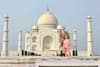 Belgian Royal couple King Philippe and Queen Mathilde pose in front of Taj Mahal in Agra.