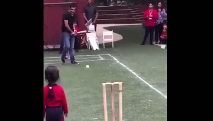 Watch: Gautam Gambhir faces &#039;high pressure&#039; bowling of his daughter Aazeen