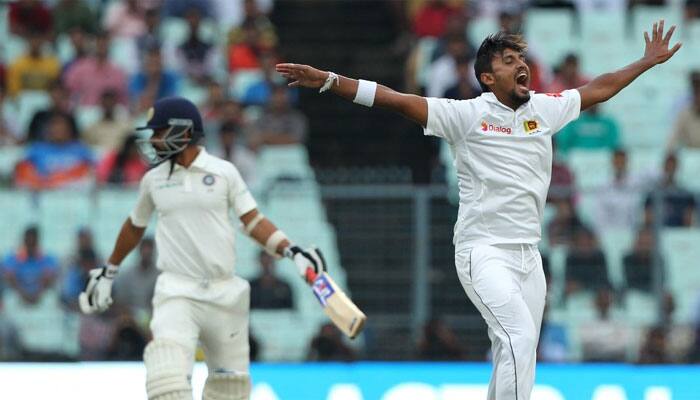 Kolkata Test: Suranga Lakmal&#039;s dream spell rocks India at Eden Gardens