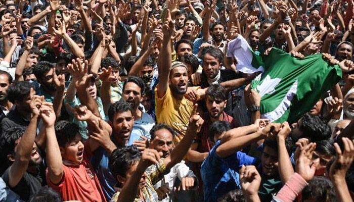 Slain terrorist draped in ISIS flag laid to rest in Srinagar amid anti-India chants