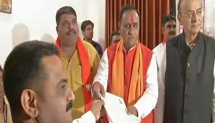 Vijay Rupani files nomination for Gujarat Elections in presence of Arun Jaitley