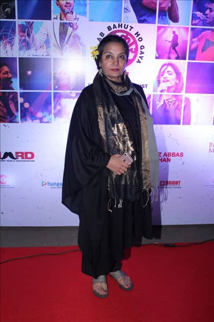 Shabana Azmi at the red carpet of Lalkaar concert in Mumbai.