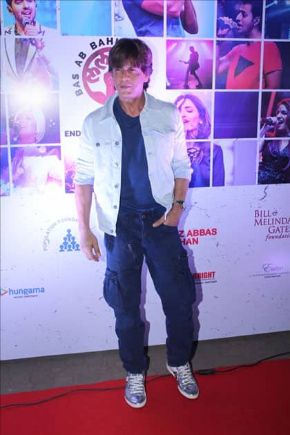 Actors Shah Rukh Khan at the red carpet of Lalkaar concert in Mumbai.