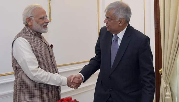 &#039;Neighbourhood first&#039;: PM Modi meets his Sri Lankan counterpart Ranil Wickremesinghe