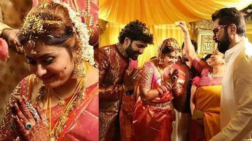 South actress Namitha weds producer Veer in Tirupati