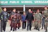 M S Dhoni, Great Indian cricketer and Honorary Lt Col of Indian Army visited the Delhi Public School Srinagar today and interacted with teachers and students of the school.