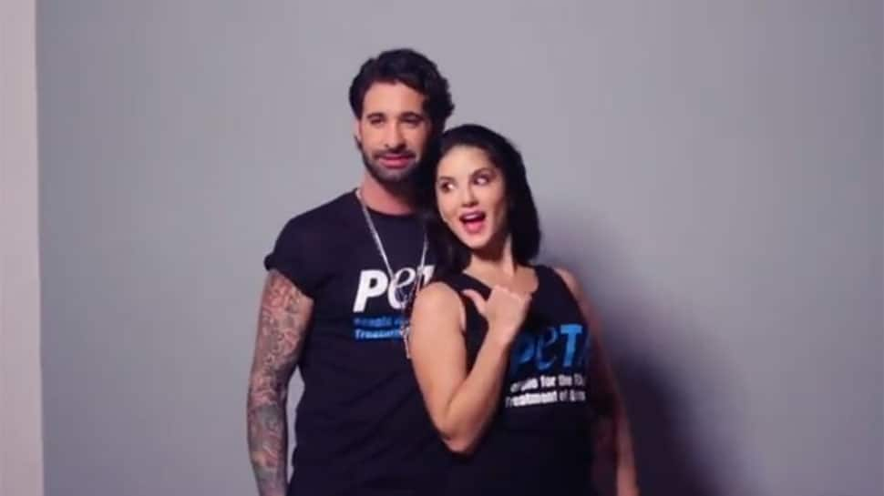 Sunny Leone and husband Daniel Weber pose nude for PeTA