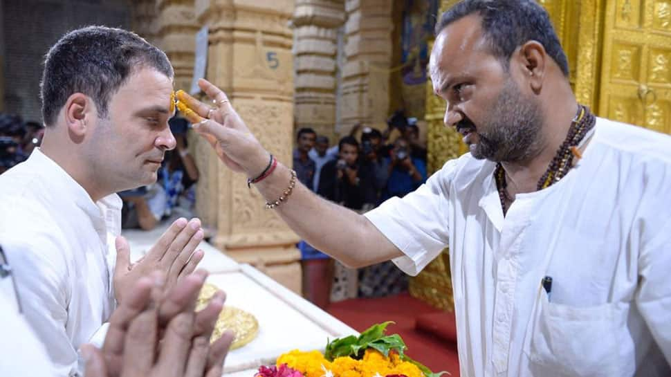 Unfazed by Somnath row, Rahul Gandhi visits another temple in Gujarat - see pic