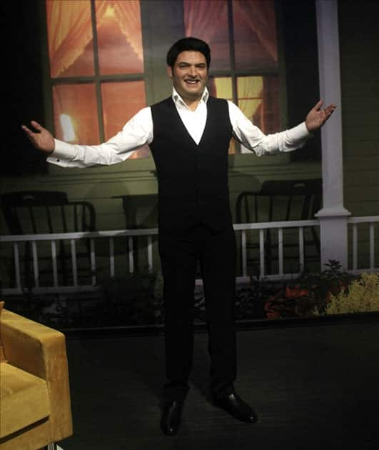 A wax statue of comedian-actor Kapil Sharma at Madame Tussauds Wax Museum in New Delhi.