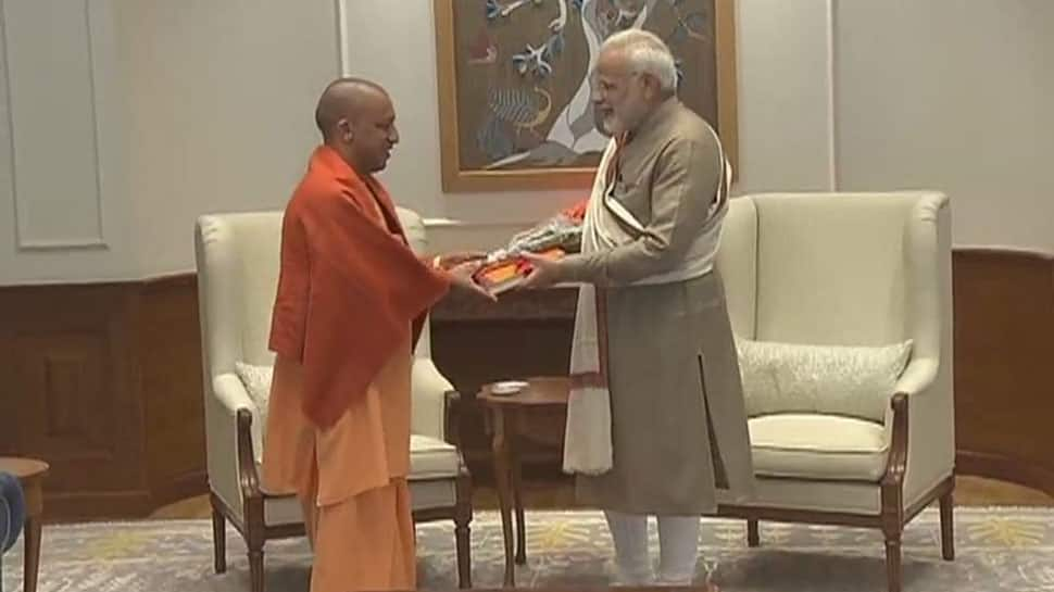 Day after massive win for BJP in UP civic polls, Yogi Adityanath meets Narendra Modi