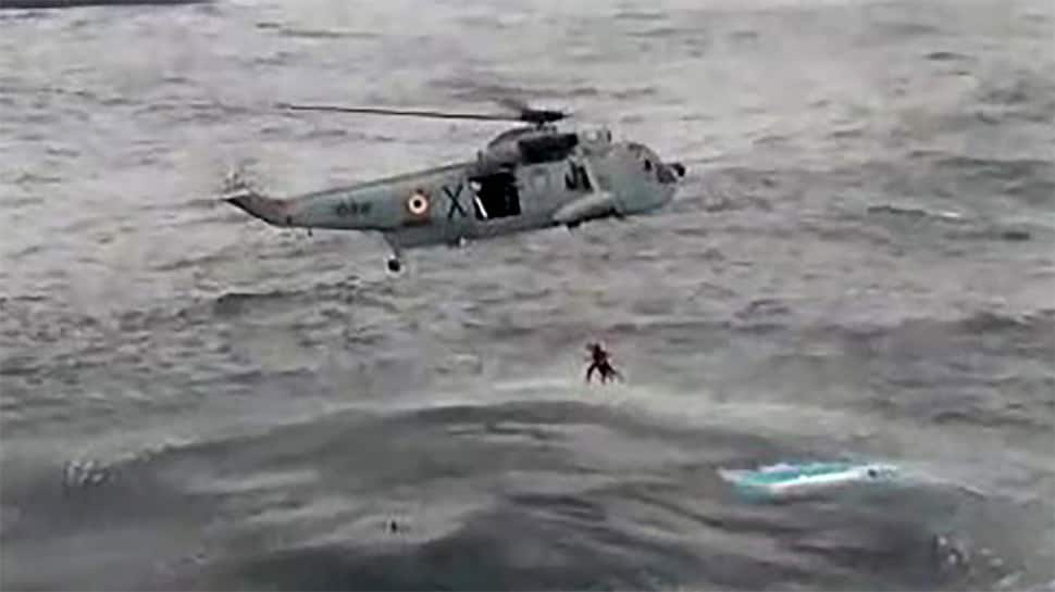 Indian Coast Guard's brave attempt to rescue a fisherman | Watch video
