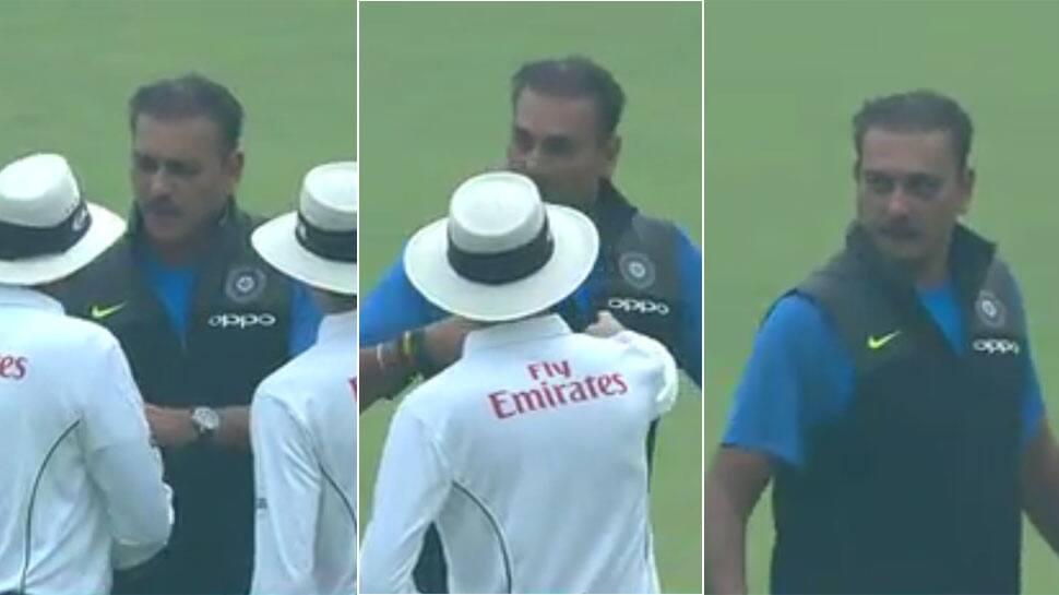 India vs Sri Lanka, 3rd Test: Furious Ravi Shastri confronts umpires in Delhi – Watch