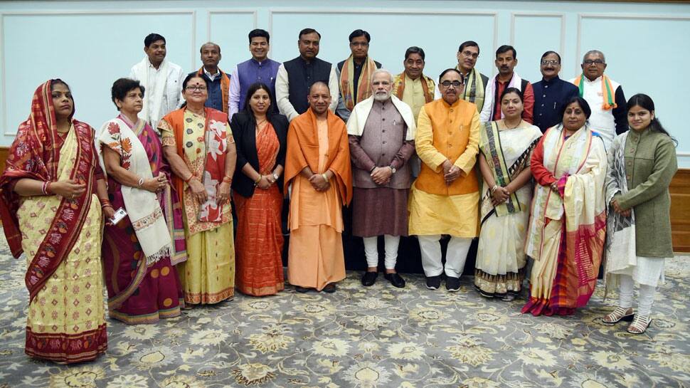 PM Modi meets 14 newly-elected BJP mayors of Uttar Pradesh