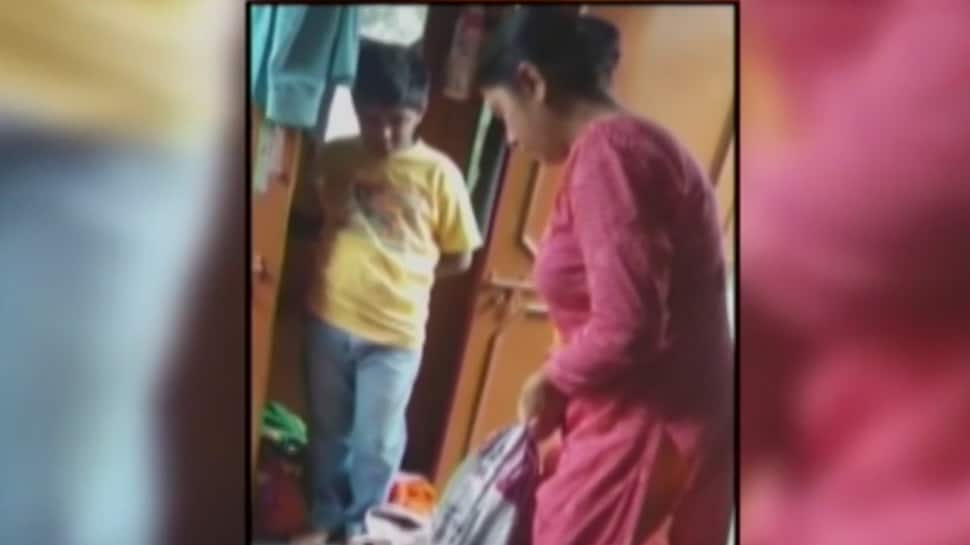 Shocking video: Stepmother mercilessly beats 3-year-old, stuffs child inside gunny bag 