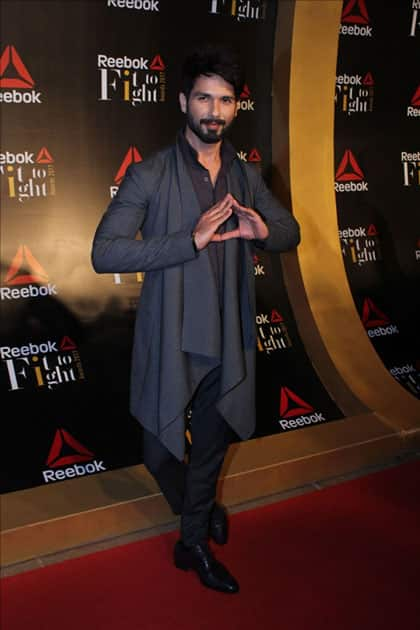 Actor Shahid Kapoor at the Reebok`s Fit To Fight awards ceremony in Mumbai.