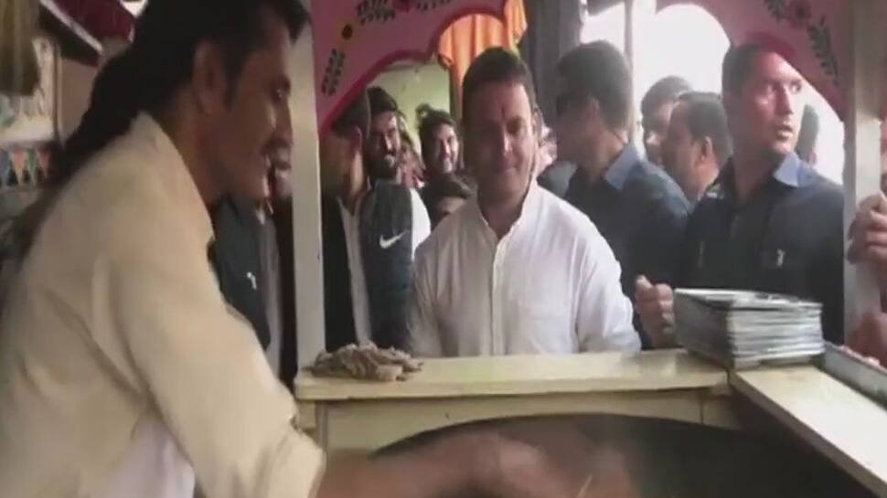 Spotted! Rahul Gandhi takes break from poll campaigning, stops for Pav Bhaji - Watch