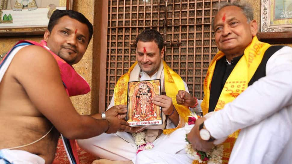 Rahul Gandhi visits another temple in Gujarat - see pics