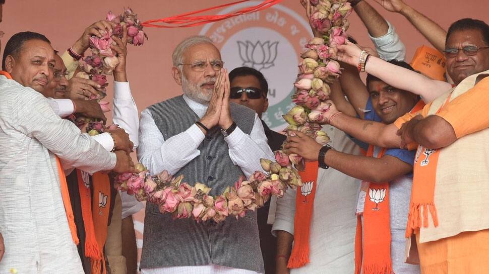 PM Modi&#039;s elections rallies in Gujarat on Sunday: In Pics