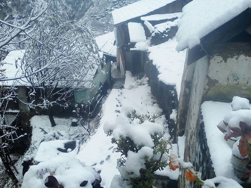 Snowfall wraps Bharmaur in Chamba, Himachal Pradesh. Snowfall wraps Bharmaur in Chamba, Himachal Pradesh.
