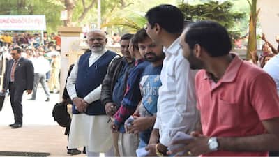 PM Narendra Modi gave a good example of how he is not above the common Indian voter when he stood in queue to cast his vote in Gujarat assembly elections 2017