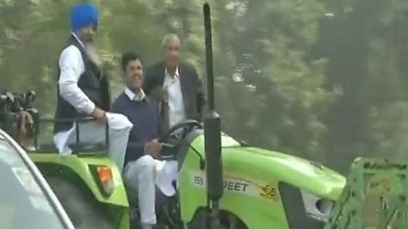 Dushyant Chautala rides tractor to Parliament, courts trouble