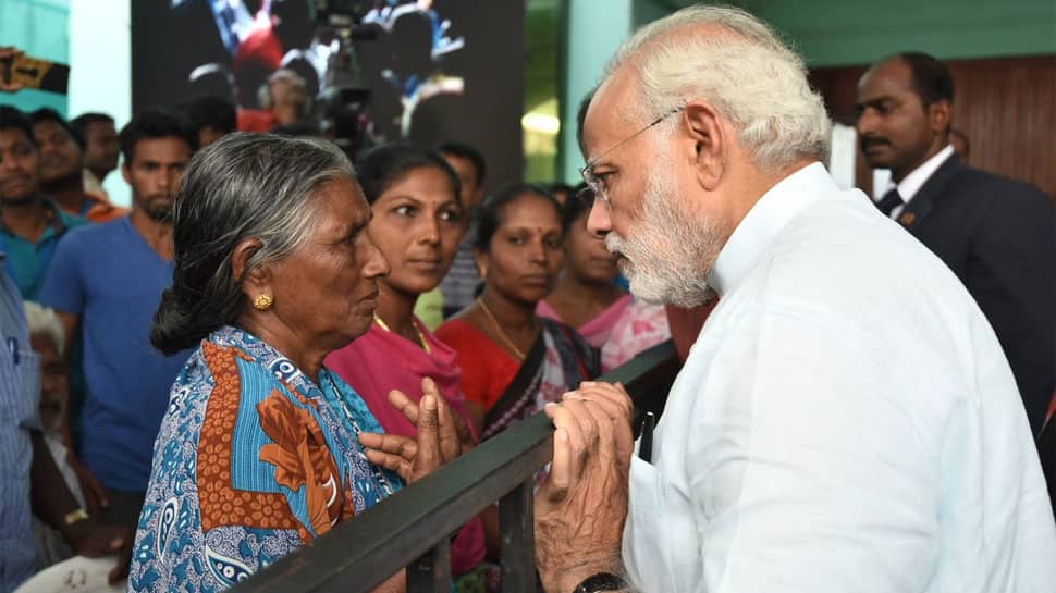 PM Modi visits cyclone-hit Tamil Nadu, Kerala, Lakshadweep - In Pics