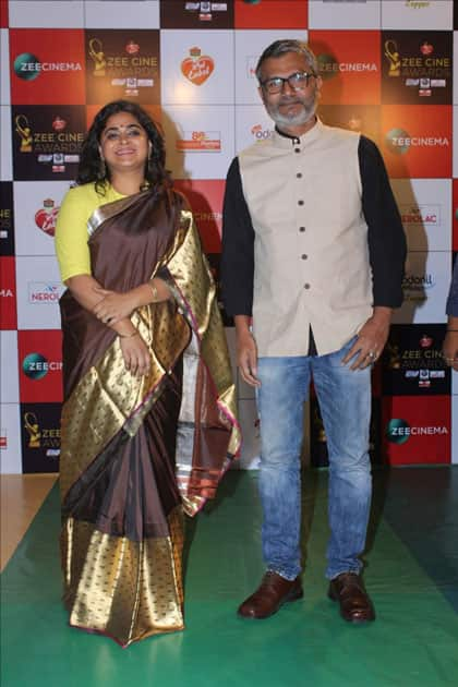 Director Nitesh Tiwari along with his wife Ashwiny Iyer Tiwari at the red carpet of 