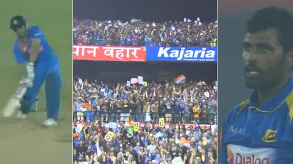 India vs Sri Lanka, 1st T20I: MS Dhoni&#039;s towering last-ball six sends fans into frenzy – Watch