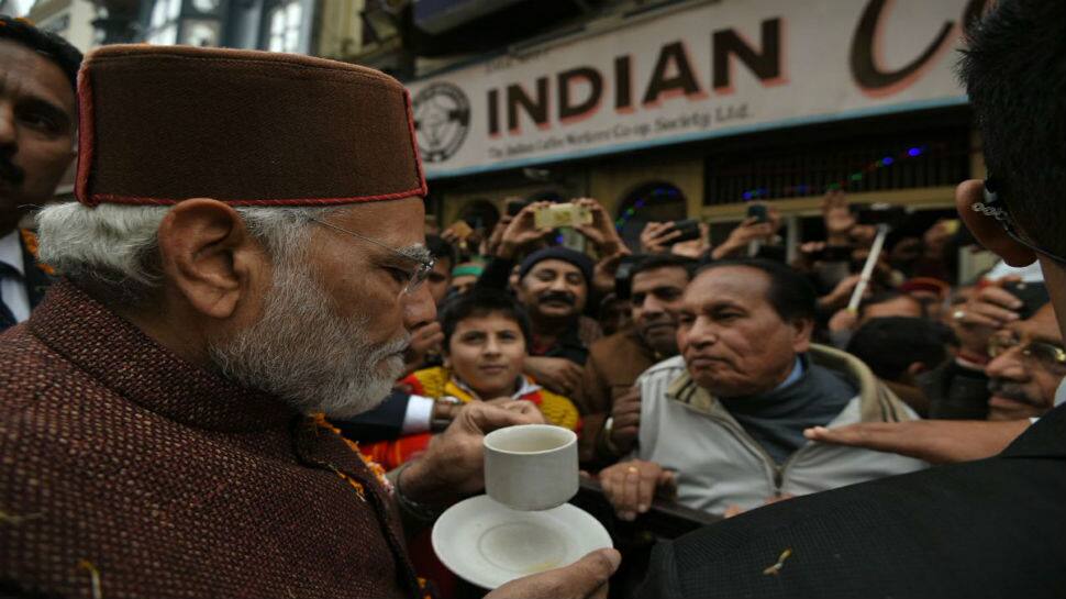 A trip down memory lane for PM Modi, with a whiff of coffee