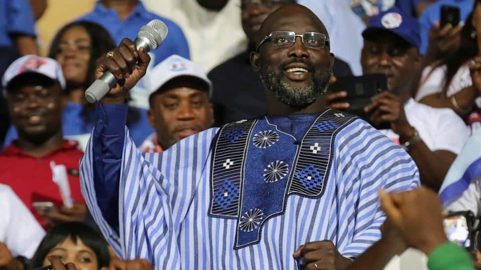 Football celebrates 1995 Ballon d&#039;Or winner George Weah&#039;s Liberia election victory